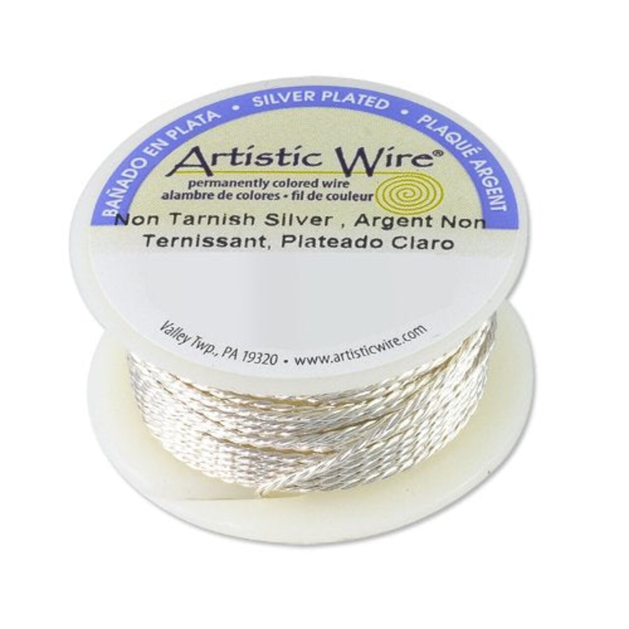 Artistic Jewelry Wire Twisted Non-Tarnish Silver 20 Gauge (3-Yards)